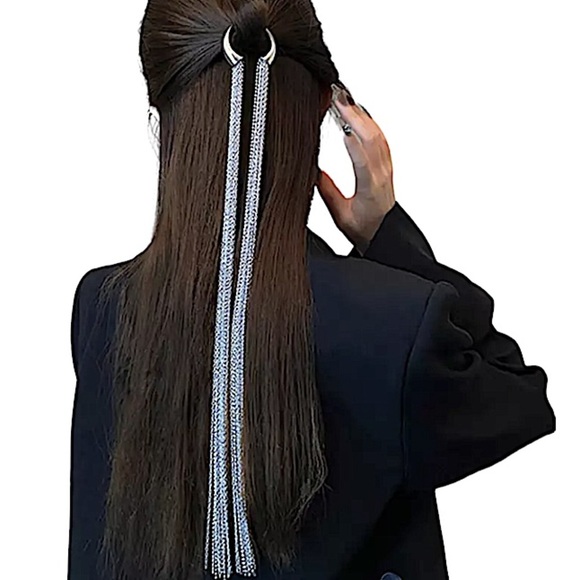 SILVER CHAIN TASSEL HAIR ACCESSORY main image 15